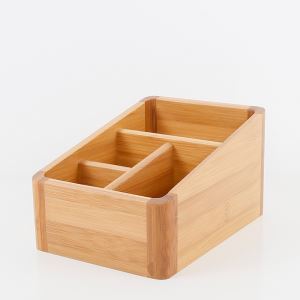 Bambusa vēstuļu turētājs un vēstuļpapīra organizators Desktop